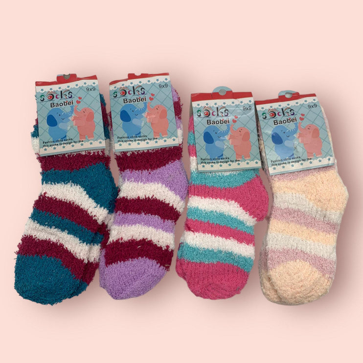 Medias Peluche Rayas