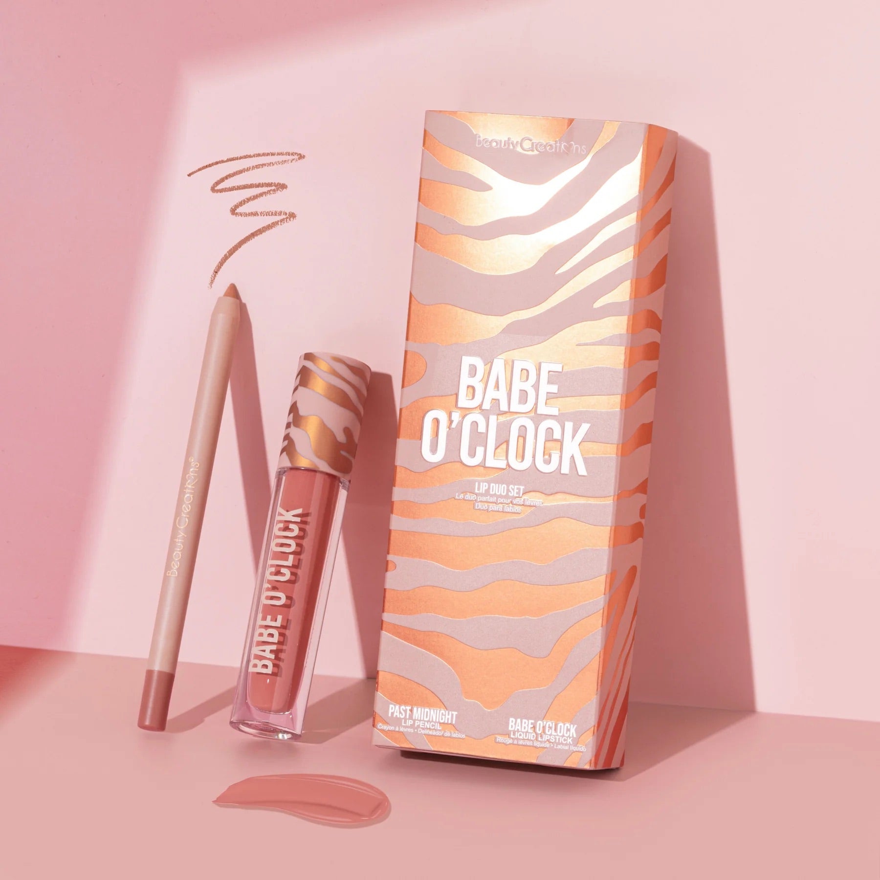 Set de Labios Beauty Creations - Babe O'Clock Lip Duo (Tono Past Midnight)