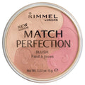 Rubor Rimmel London Match Perfection - Blush de 3 Tonos (15g)