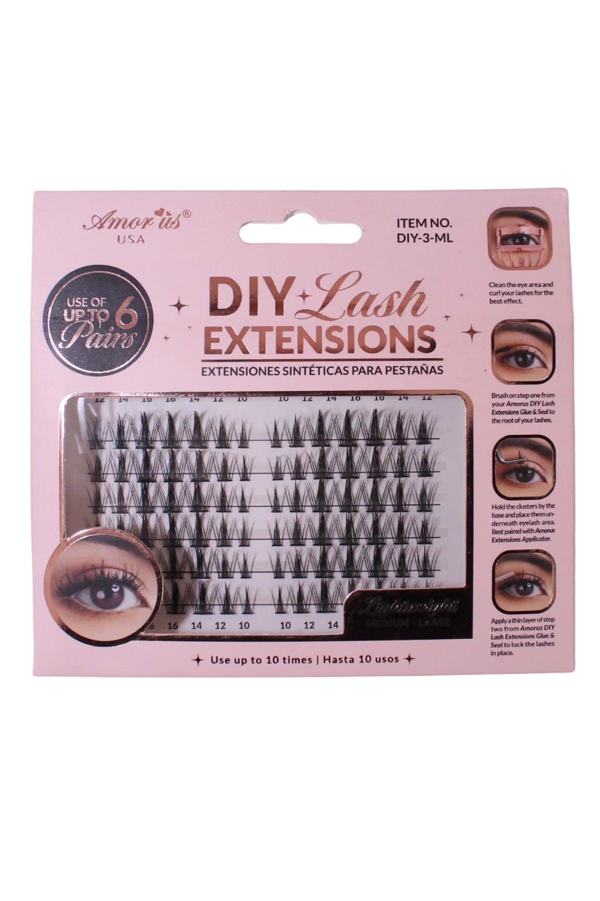 Amor us DIY Lash Extensions - Kit de Extensiones de Pestañas