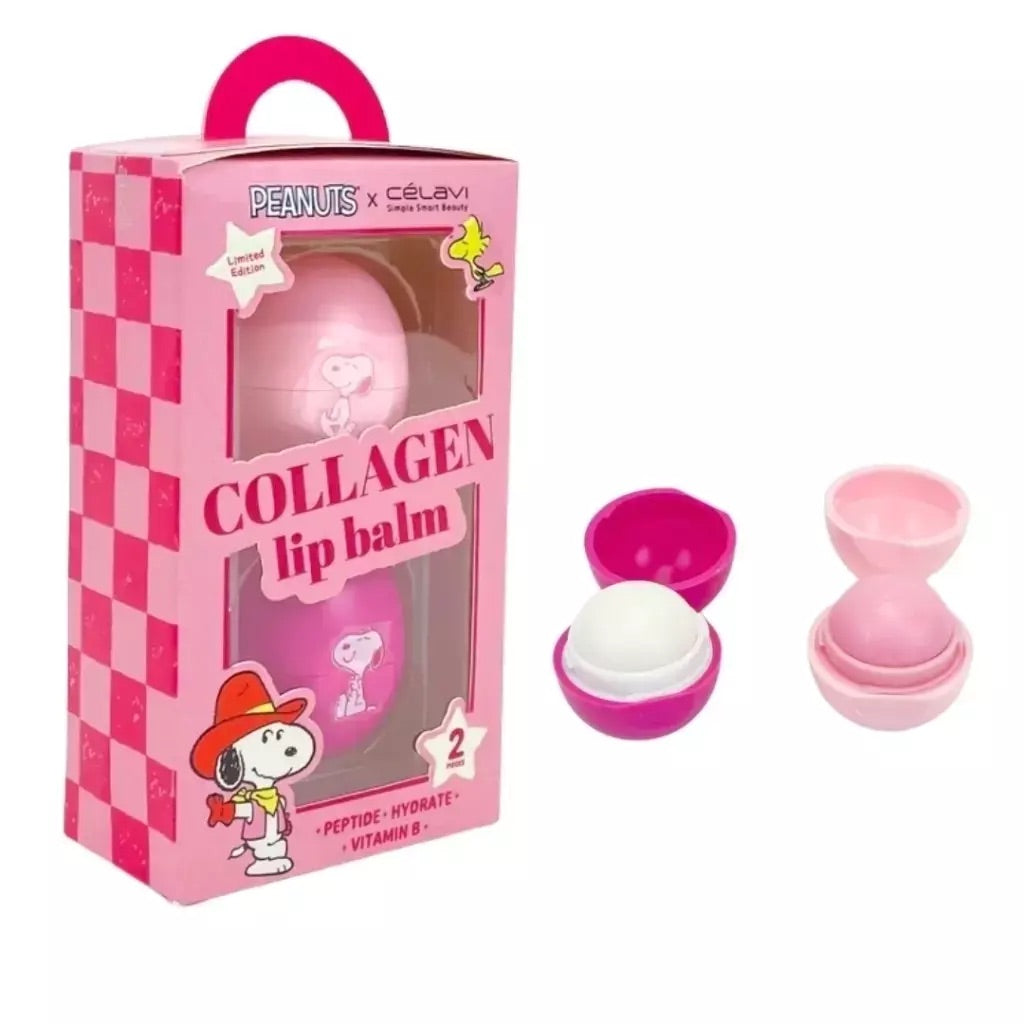 Set de Bálsamos Labiales Célavi x Peanuts - Collagen Lip Balm (Dúo)