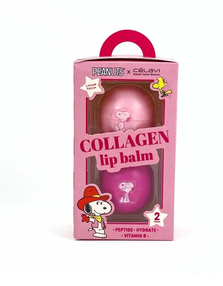 Set de Bálsamos Labiales Célavi x Peanuts - Collagen Lip Balm (Dúo)