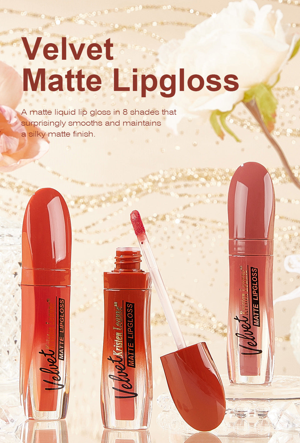 Labial Líquido JH High Cosmetics - Matte Color Velvet Lip Gloss