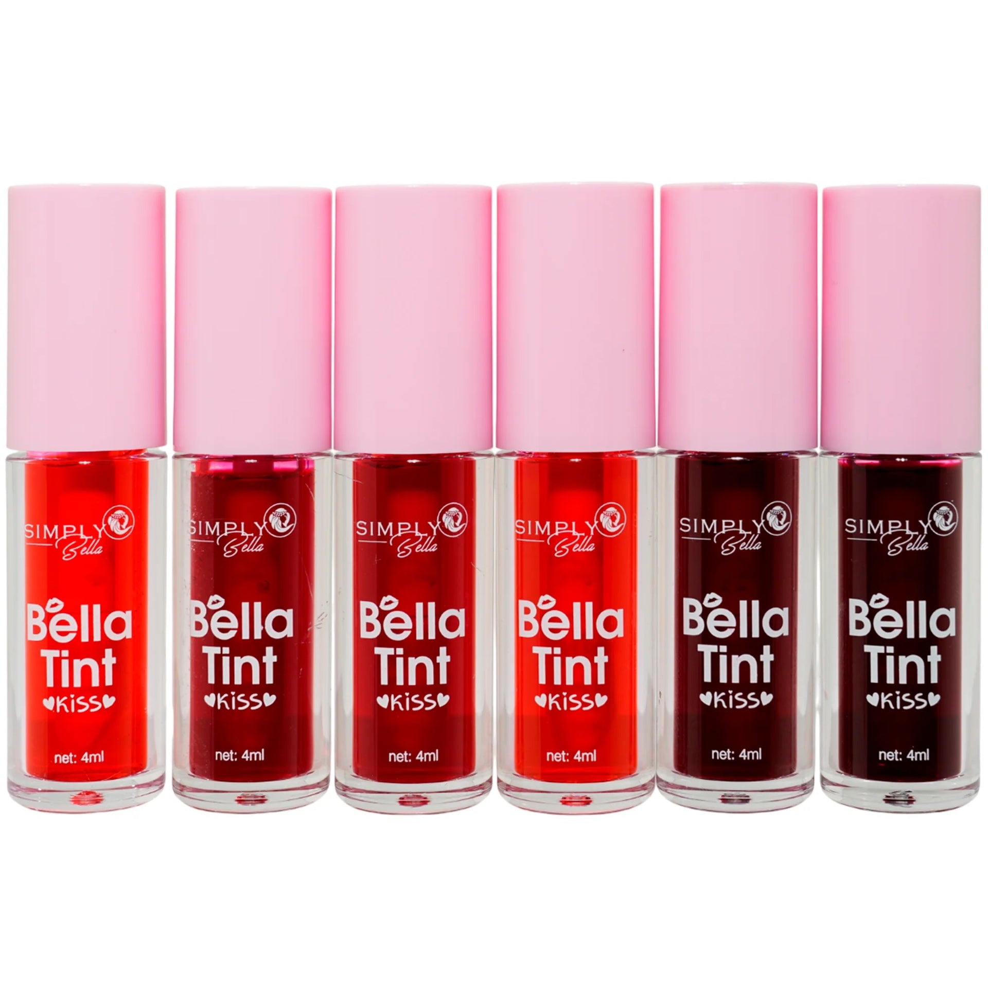 Tinta de Labios y Mejillas Simply Bella - Bella Tint Kiss (Colección 6 Tonos)