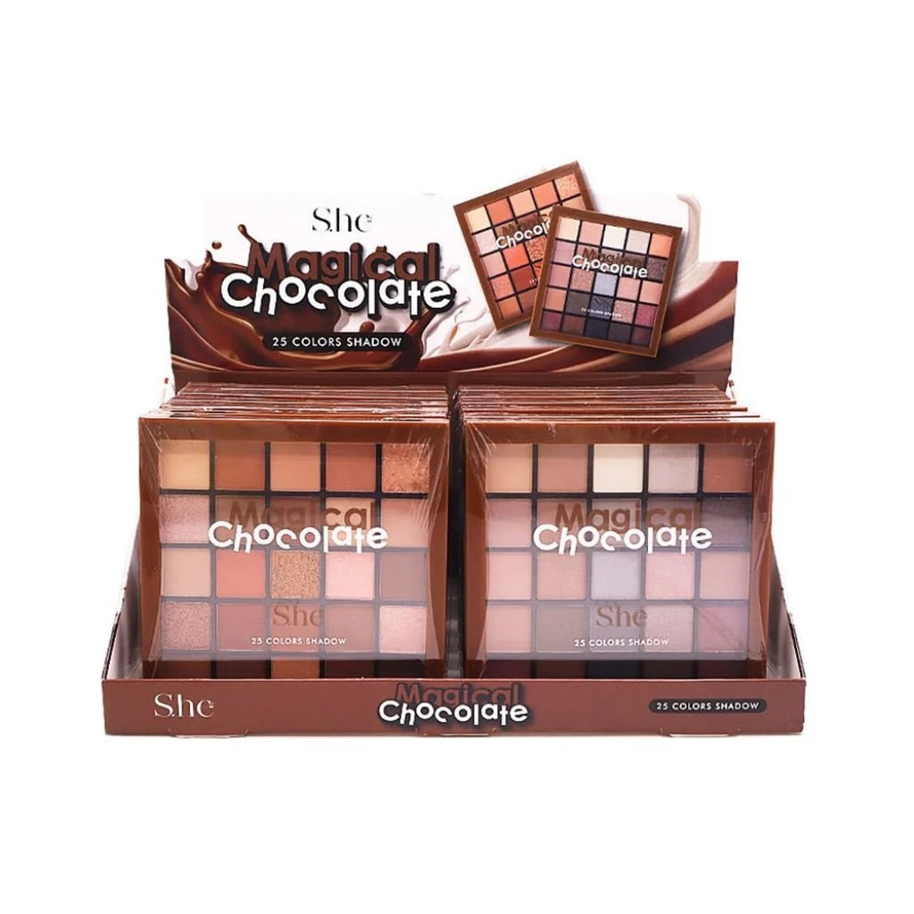 Paleta de Sombras S.he Makeup - Magical Chocolate (25 Colores)