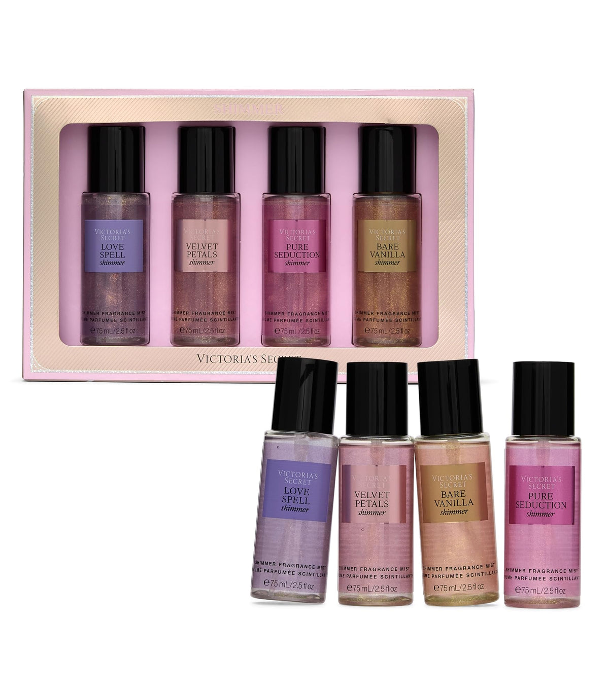 Set Victoria's Secret Shimmer Fragrance Mist Discovery